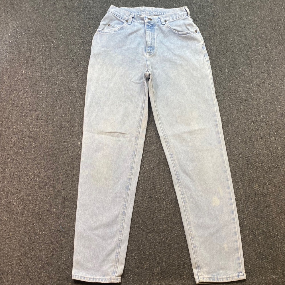 Lee Jeans Sz 27 Womens Light Wash Denim High Rise Straight Leg Skater 90s